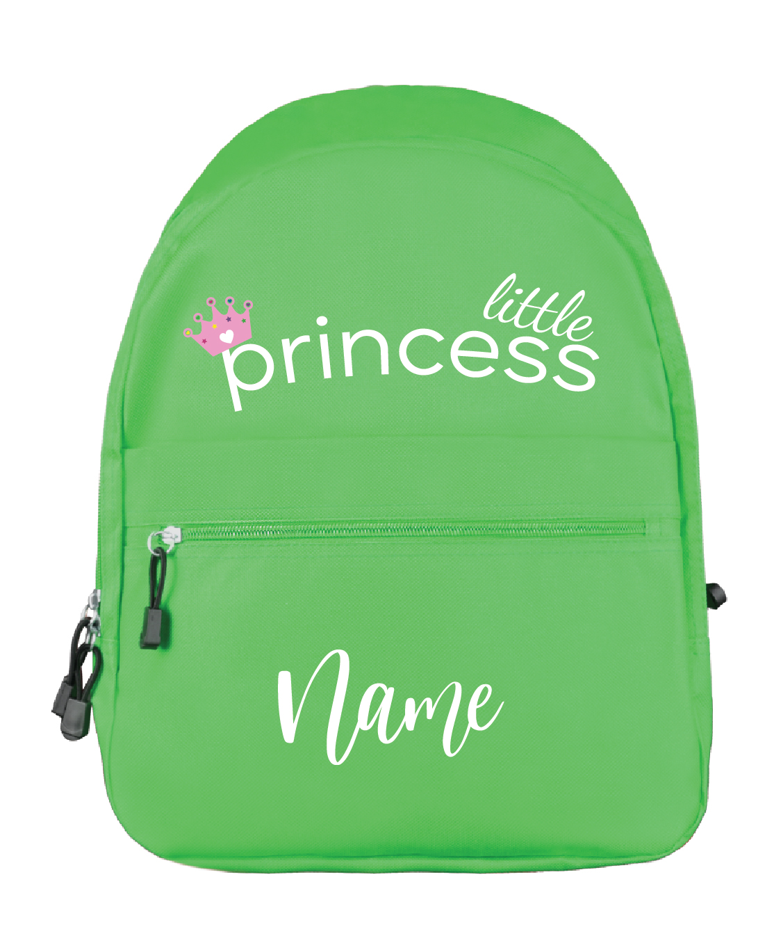 Personalised Little Princess Green Backpack for Girls